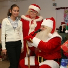 girl meets Santa